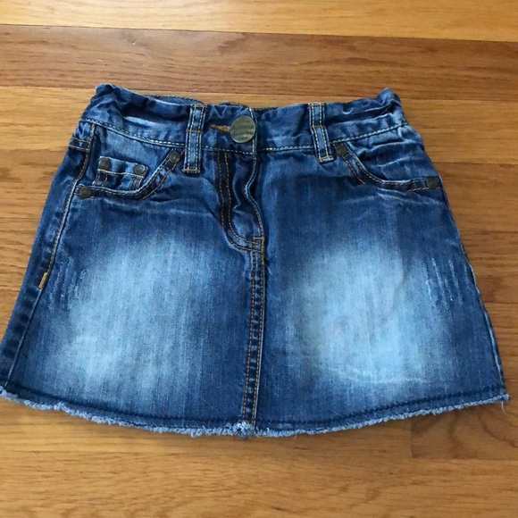 midi blue denim skirt